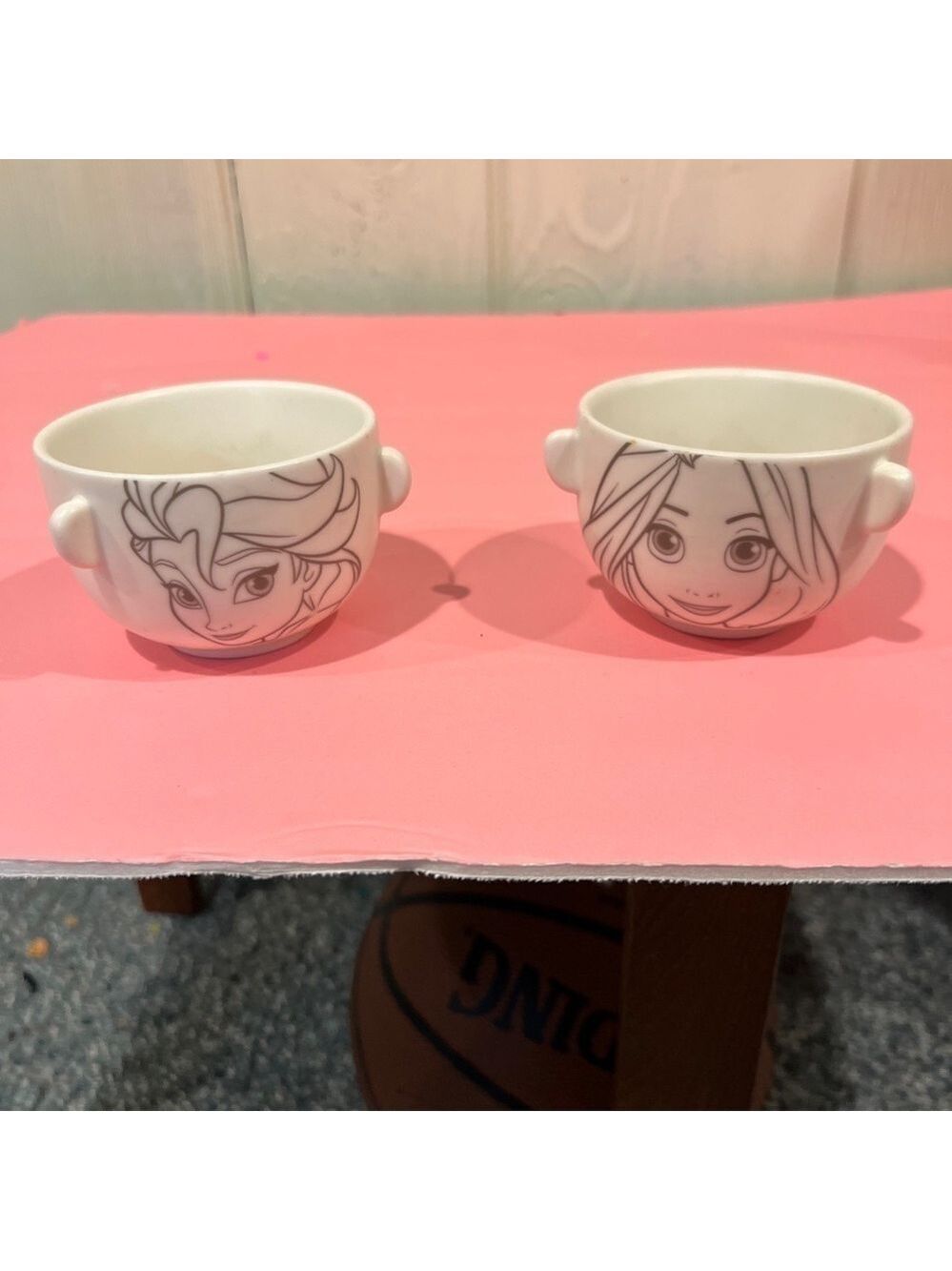 Disney Children's Princess Ceramic Bowls Set of 2